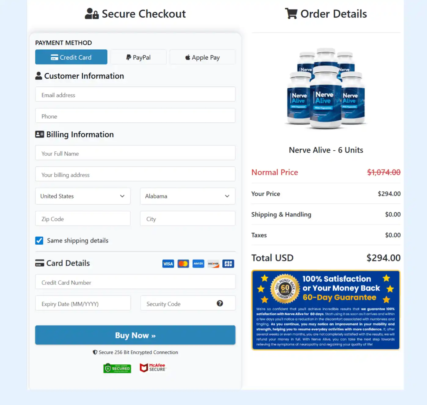 Nerve Alive Nerve Alive Order Page
